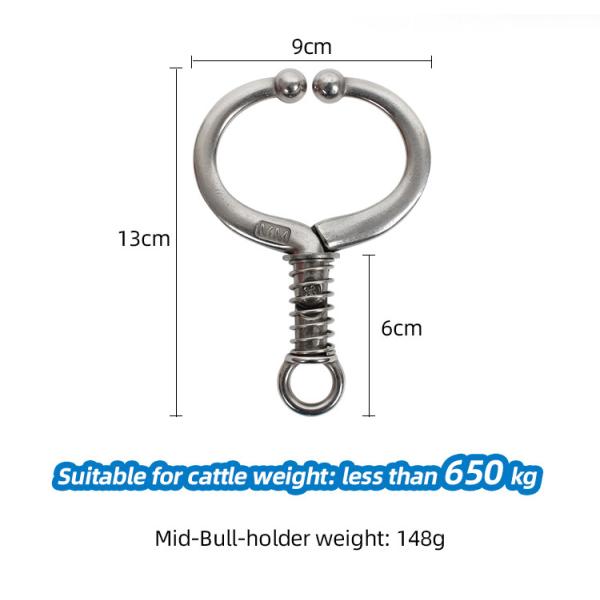 High Durability Silver Bull Holder For 650KG Cattle Single Person Operation