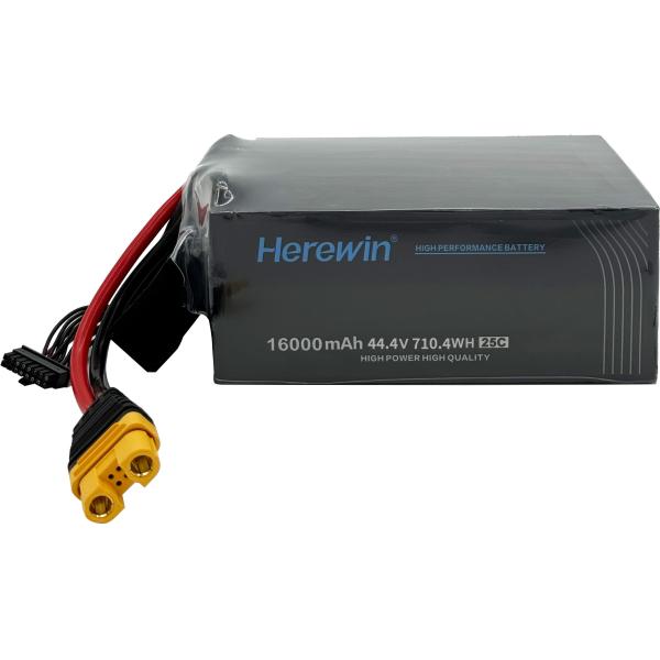 16000mAh 12S 44.4V 25C LiPo Pouch Cell Battery Herewin UAV Battery