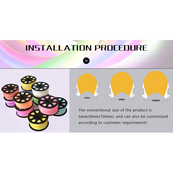 Led Neon Silicone Tube for Led Strip Light Multiple Colors Silicon Material DC12V Waterproof Led Neon Flex Strip