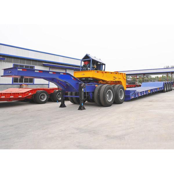 Front Loading Detachable Hydraulic Gooseneck Low Bed Semi Trailer with Van-type Design