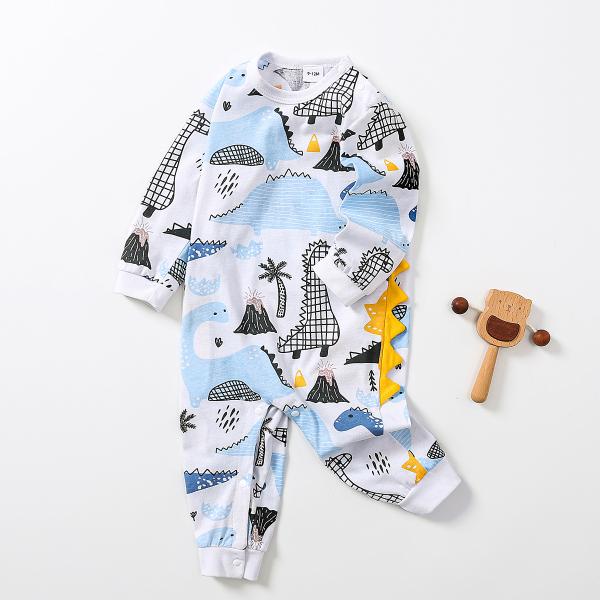 Customized Design Cotton Spandex Baby jumpsuit Romper Newborn Long Sleeve Plain Organic Cotton Baby Bodysuit Pajamas