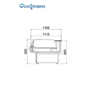 Single Temperature Meat Showcase Refrigerator