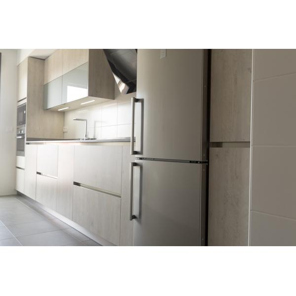 Big Modular White Wood Finish Kitchen Cabinets 1800-3500mm Base