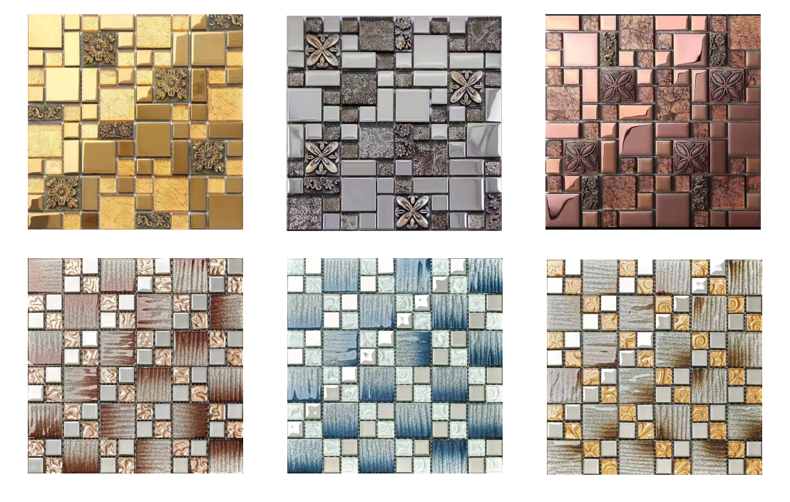 China Latest Mixed Color Glass Crystal Mosaic Tiles Bathroom Wall