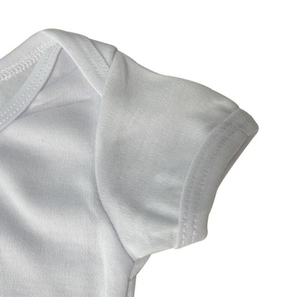 Custom Blank White Short Sleeve Sublimation Baby Romper For Sublimation Photos Printing