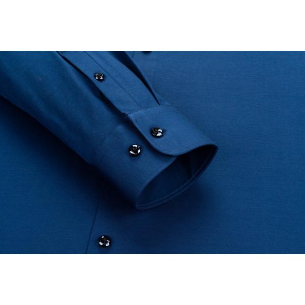 LCBZ Garment Men's Formal Shirts No Iron Elastic and 100% Cotton for Wrinkle-Free Wear