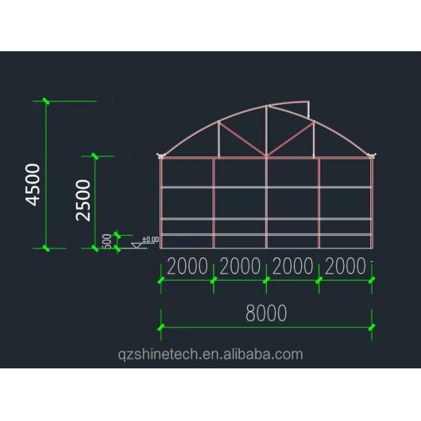 Single Span Greenhouse Simple Frame Poly Tunnel Film Greenhouse For Agricultural