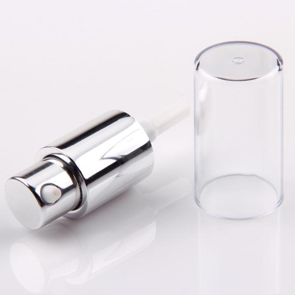 20/410 Cosmetic Cream Pump Aluminum Silver Lotion Pump With Full Cover