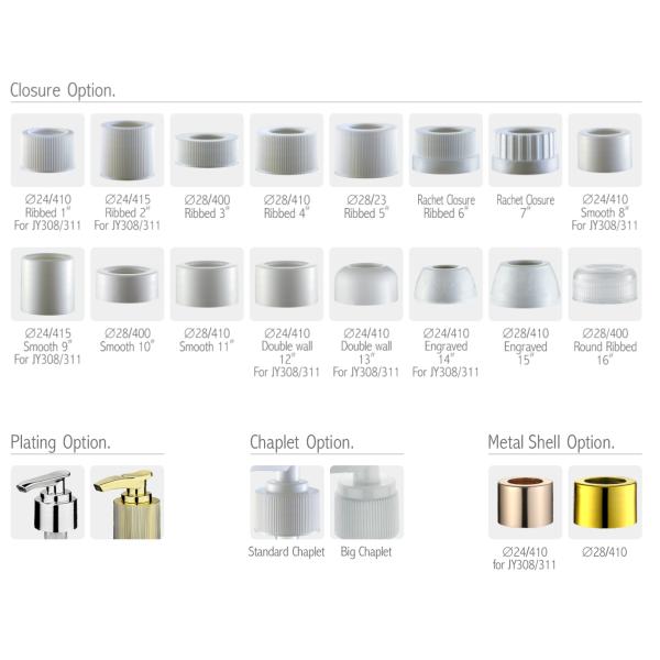 JY308-12 Screw Twist Lock Lotion Dispenser Pump Small Dosage 1.2CC For Body Lotion