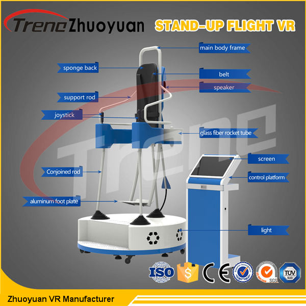 Full Motion Virtual Reality Flight Simulator Standing With 360 Degree VR 1080P Glasses