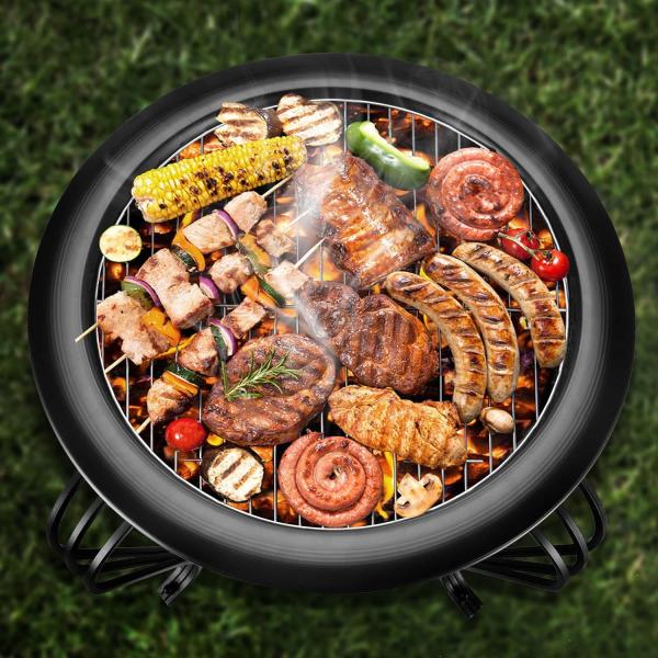 22 Inches Portable Foldable Outdoor Burning Fire Pit Round Burning Fire Pit