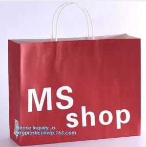 China Luxury Recycled Printing Logo Shopping Pack Custom Paper Bag Shopping Bag With Logo,Carrier Ribbon Tie Gift Shopping Pap on sale