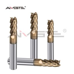 4 Flute Solid Carbide End Mill Nano Bronze Coating CNC Milling Tools For Hard