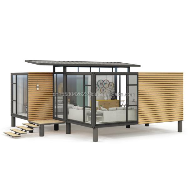 Modern Design Garden Container Steel Structure Wooden House Family Housing Window Aluminum Alloy Windows