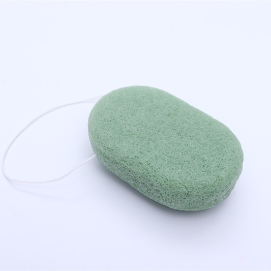 Oval Natural Exfoliating Skincare Sponge Facial Konjac Sponge 8.5*8.5*2.5cm