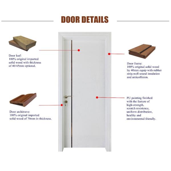 85cm Width Wooden Laminate Doors Swing Solid Core Internal Doors