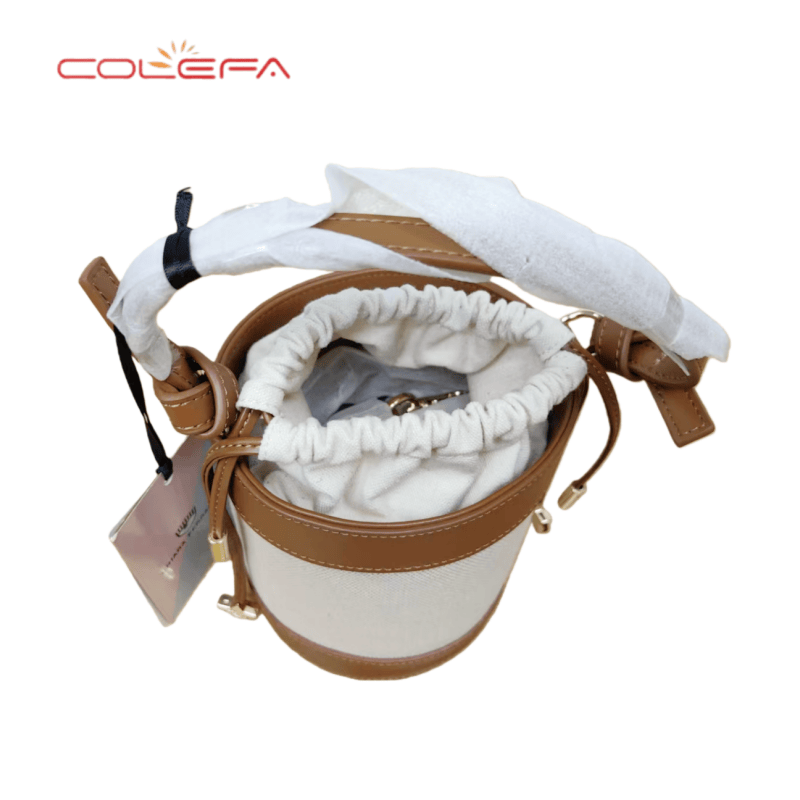 Colefa Made in China Brand Lovely Ladies Gathered Opening Round Handbags Clutch Bag Girls Women's Cylindrical Outdoor Bag