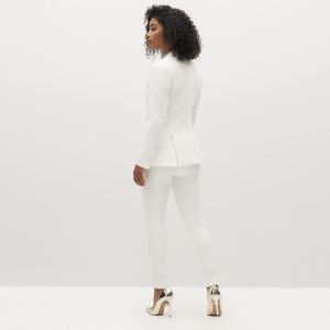 38% Poly Womens White Pants Suits Dressy 19% Rayon
