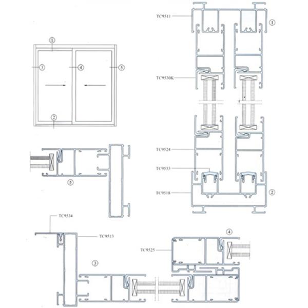 Customeized Aluminum Door Extrusions , Aluminum Profile For Automotive Sunroof Series