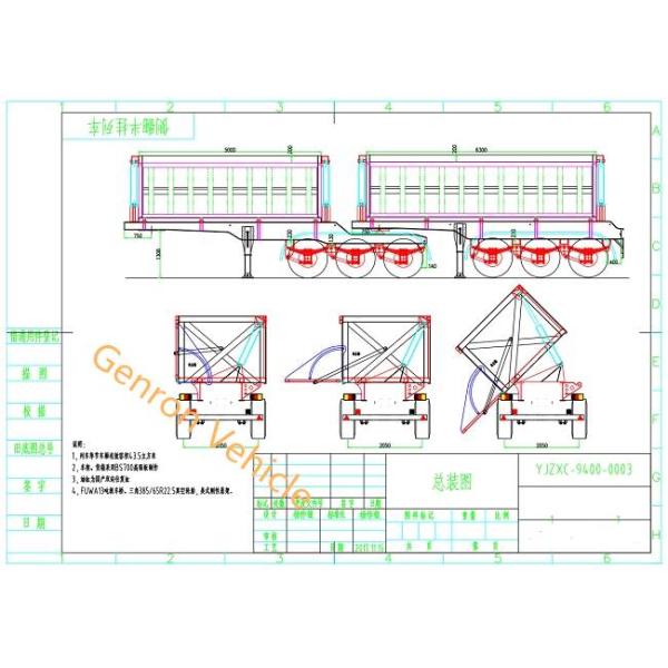60 Tons 2 Axles Cargo Super Link Semi Trailer Delivery for Sands and Stones