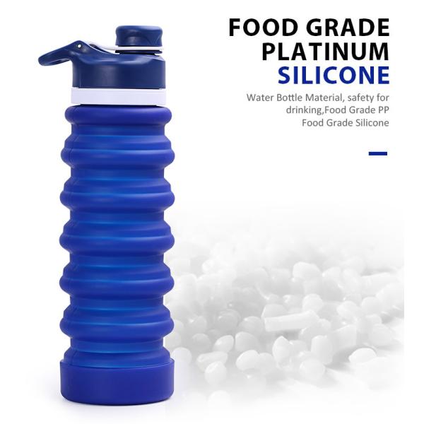 750ml Collapsible Silicone Foldable Water Bottle BPA Free