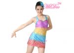 Custom Size Camisole Rainbow A-Line Lyrical Dress Latin Dance Dresses For Lady