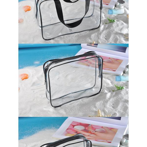 3 pieces makeup pouch travel clear PVC toiletry bag