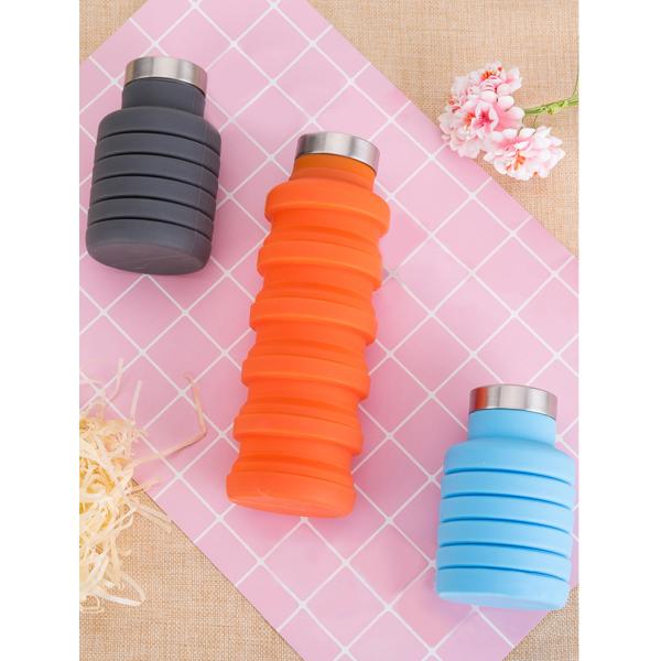 BPA Free Reusable Silicone Folding Water Bottle