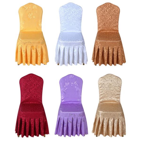 Jacquard Polyester Hotel Wedding Banquet Chair Covers
