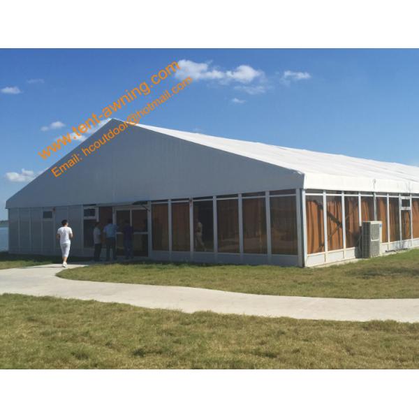 Fireproof Party Tent with Glass Walls Aluminum Structure Wind Resistant Event Marquees