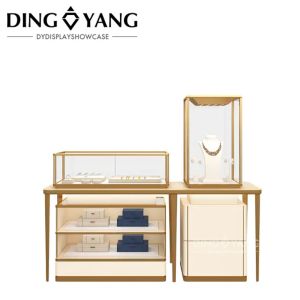 Modern Lockable New Lighting Gold Jewellery Showcase Jewellery Furniture