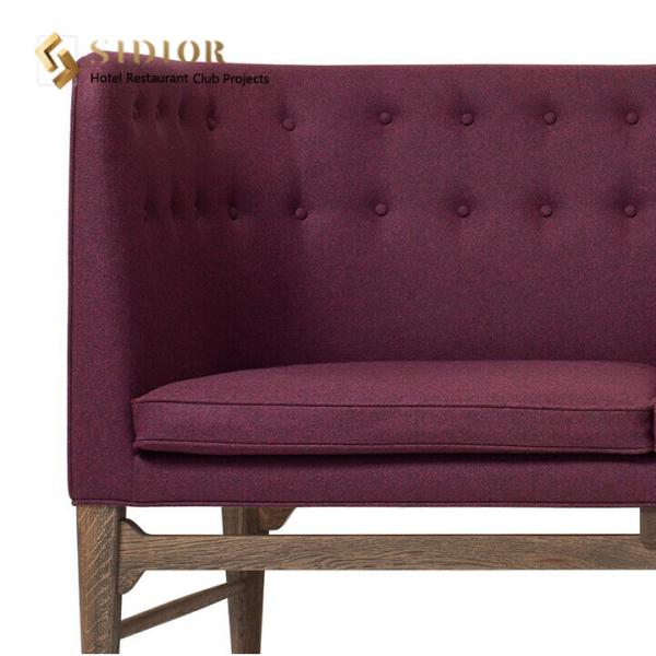 Button Tufted Modern Restaurant Booth 1M Mid Century Leather Couch