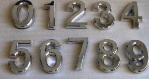Quality House Plaque Silver Arc Plating Self-stick House Letters & Numbers Mailboxes & Address Plaques for sale