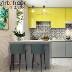 Quality Sink Accessories Modular Kitchen Cabinets with Customized Size and Lacquer Finish for sale