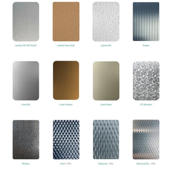 Customized Cold Rolled BA Embossed 304 Stainless Steel Sheet Interior Decoration