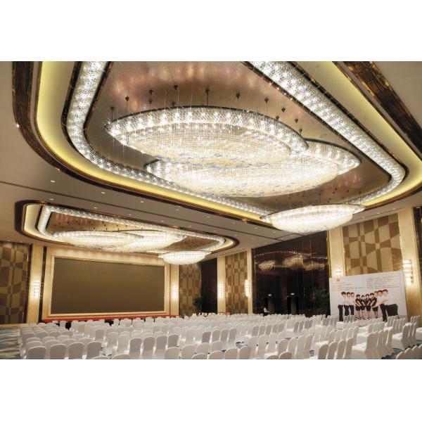 Customized Large Foyer Chandelier K9 Crystals Pendant Lighting Fixture Boat