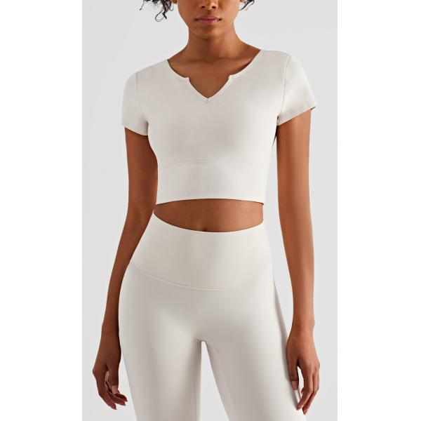 Altiland Padded Women Workout Tops V Neck Yoga Gym Sports T - Shirts