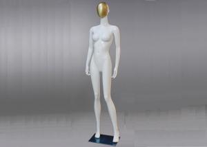 China Clothing Store Display Mannequins / Female Full Body Mannequins With Golden Head on sale