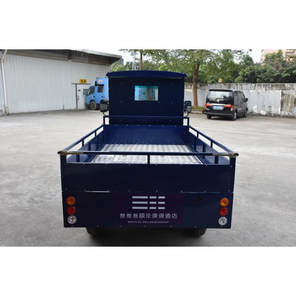48V DC Motor 2 Seats Electric Carry Van Utility Cart With Stainless Steel Cargo Box Full Roof