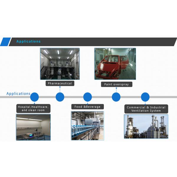 0.5 Micron F9 Metal Frame V Bank HEPA Filter For Air Conditioning Systems