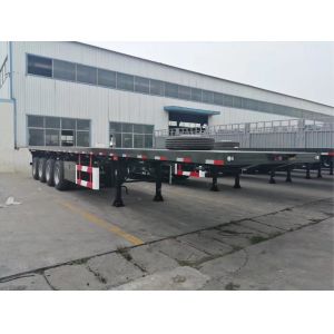 Quality 80 Ton 40ft 45ft Used 4 Axle Flatbed Semi Trailer for sale