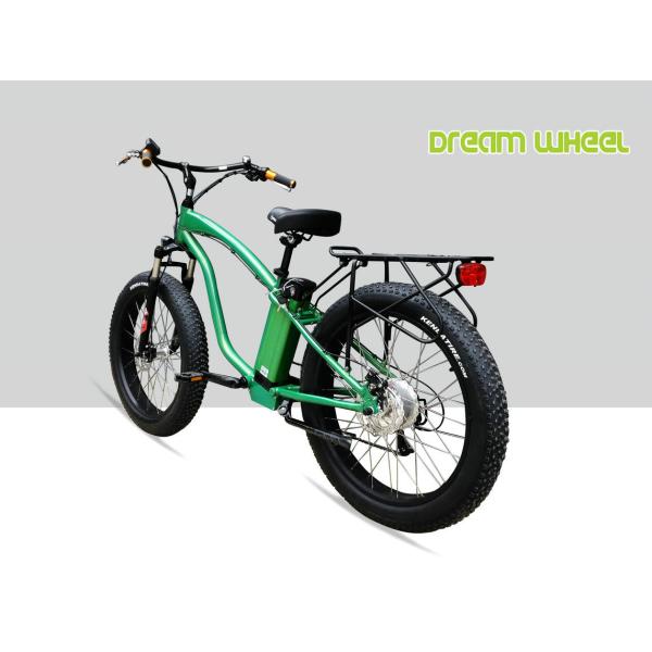 9 Speed Electric Beach Cruiser Bikes With Rear Carrier Lights MTB Suspension Fork