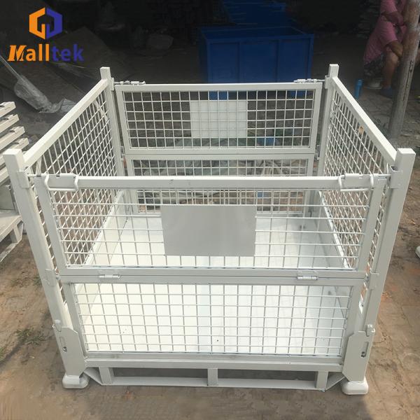Customized Zinc Plated Metal Pallet Container For Factory Warehouse