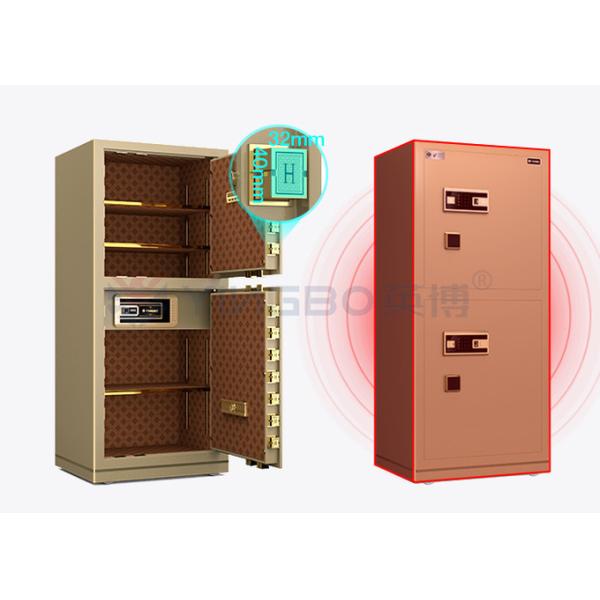 YINGBO Solid Steel Dual Alarm Luxury Office Safe Box Fingerprint Lock YB/N7-150D