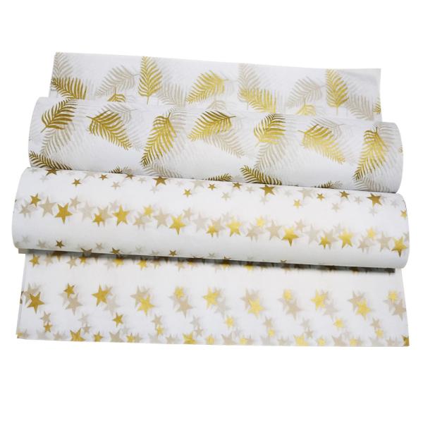 Foldable Birthday Gift Wrapping Paper Golden Printing For Clothing Shoe