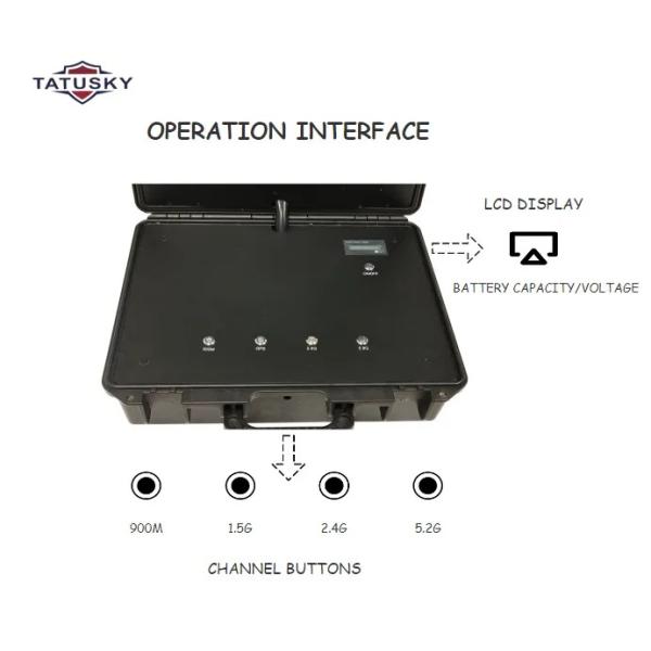 4 Channel Drone Frequency Blocker Uav Signal Jamming For Multi Band Frequency