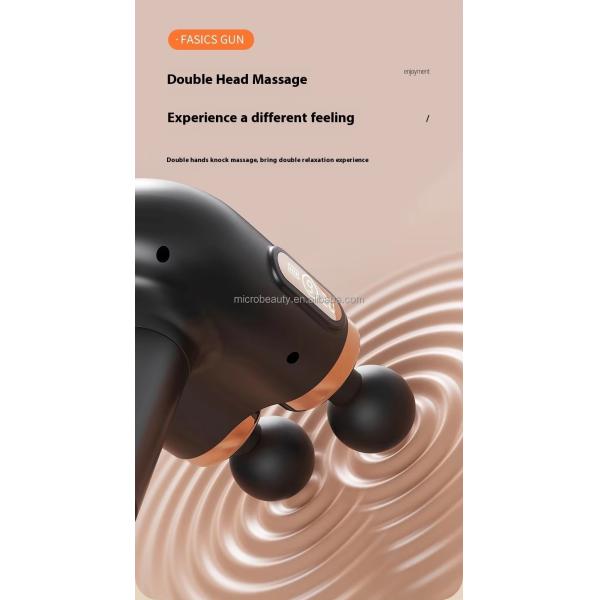 Cordless Dual Head Massage Gun Full Body Deep Tissue Massager Type C Charging