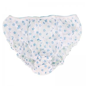 China Travel Printed Nonwoven Women'S Disposable Briefs Breathable FDA on sale