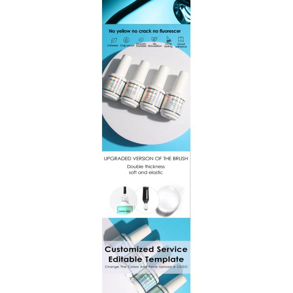 85G Long Lasting High Glossy Top Coat Rich Pigment Gel Polish Base Coat and No Wipe Top Coat Shiny Diamond Gel CPSR Certified