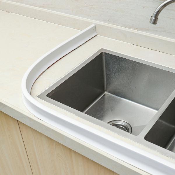 Silicone Flood Barrier for Easy Installation on Kitchen and Bathroom Countertops